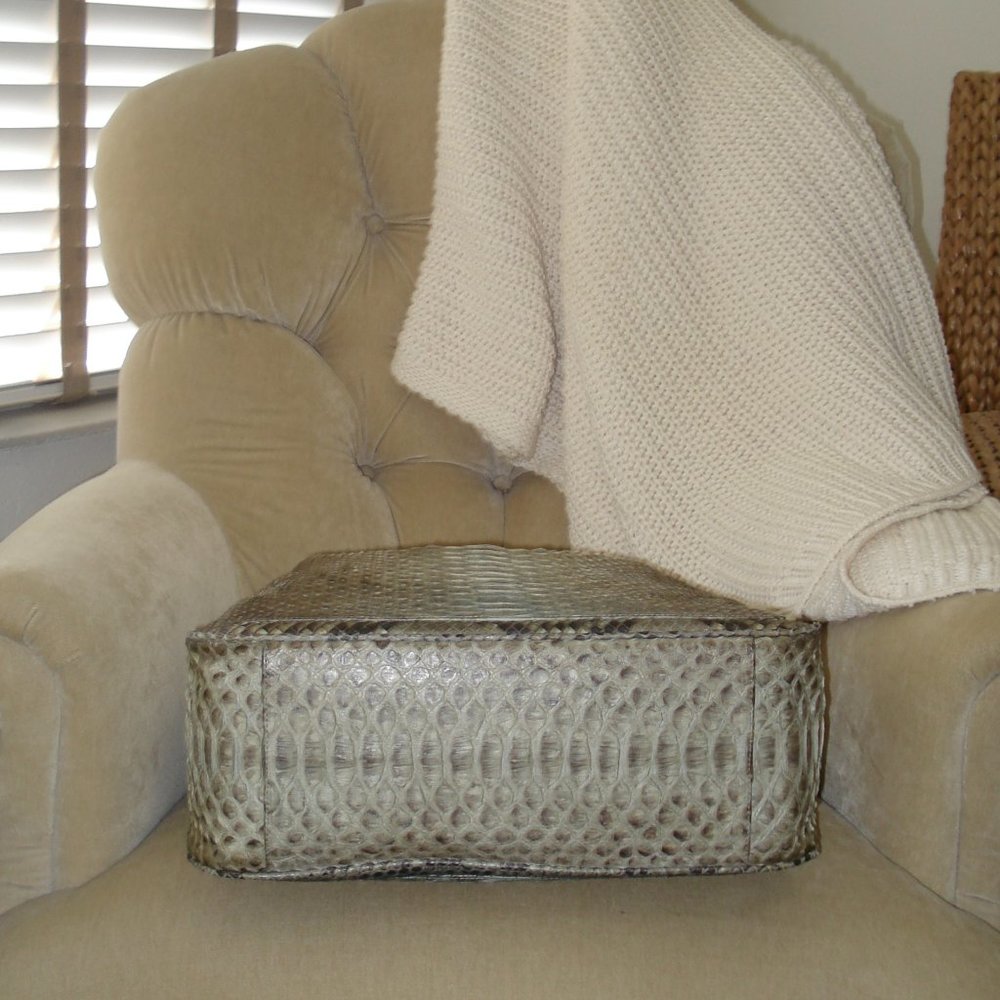 Vtg Auth Eileen Kramer Genuine Python Slouchy Hob… - image 5